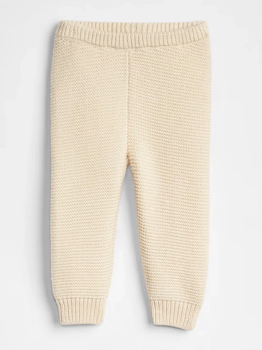 NWT Baby Gap Sweater Knit Garter Pants in French Vanilla 6-12 months